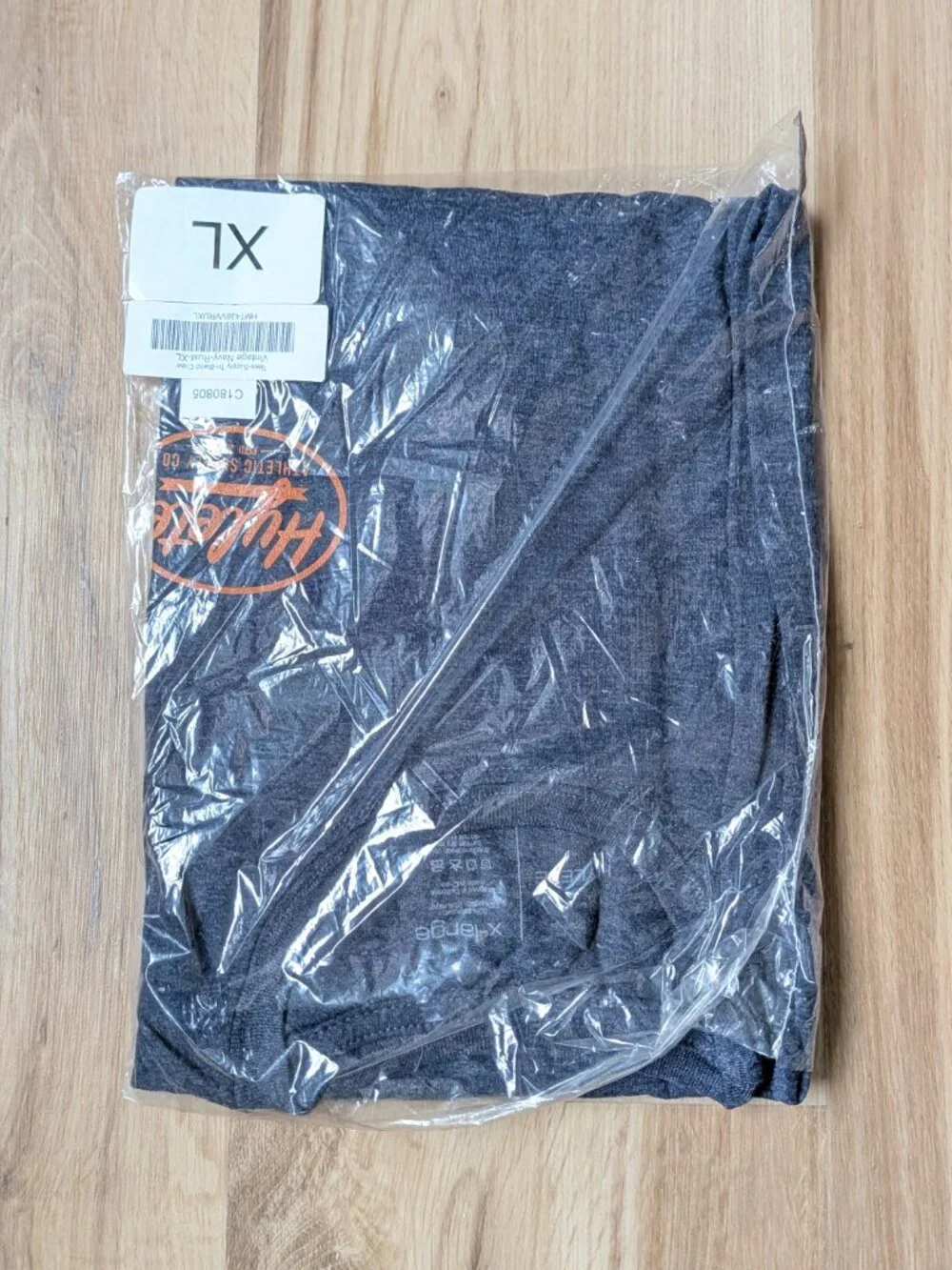 NWT Hylete Men's Crewneck Logo T Shirt XL Tri Blend Vintage Navy Orange Athletic - Picture 5 of 6
